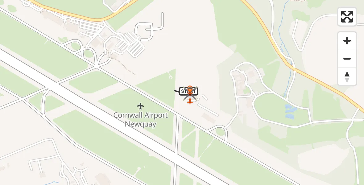 Flight route Coastguard Helicopter Cornwall Airport Newquay - Cornwall Airport Newquay, 08 June 2026, 17:55