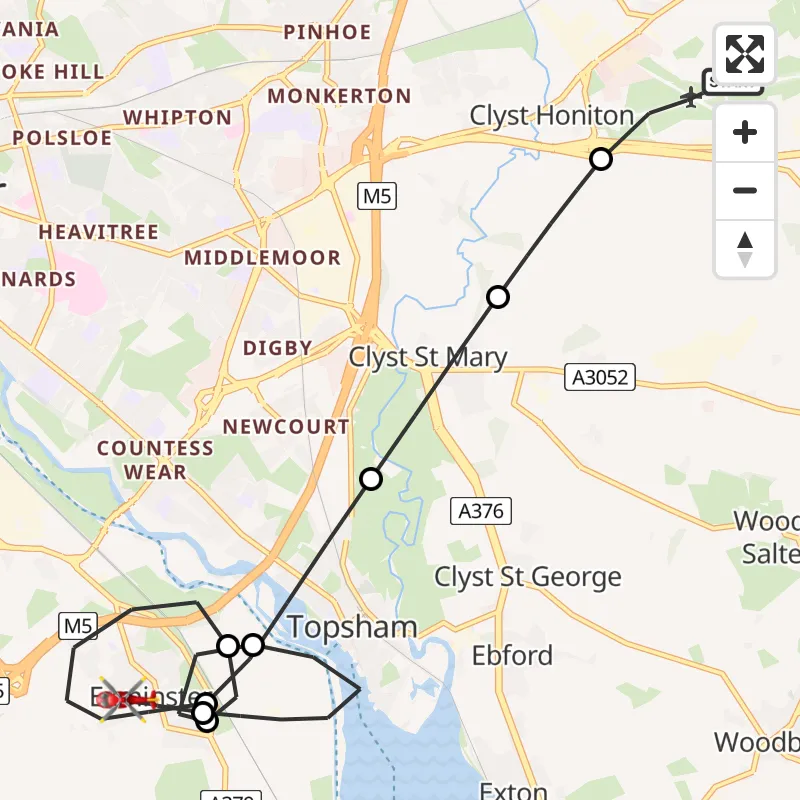 Air Ambulance Helicopter to Exminster, Deepway Lane | 8 June 2026 22:09 ...