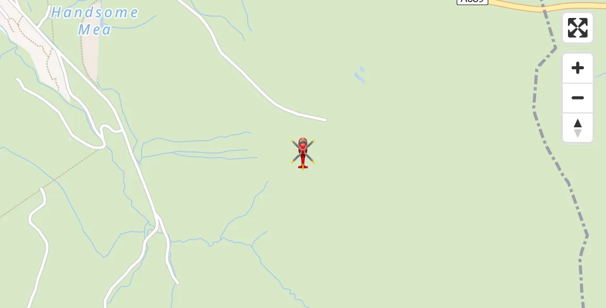 Flight route Air Ambulance Helicopter Alston Moor - Alston Moor, 09 June 2026, 10:54