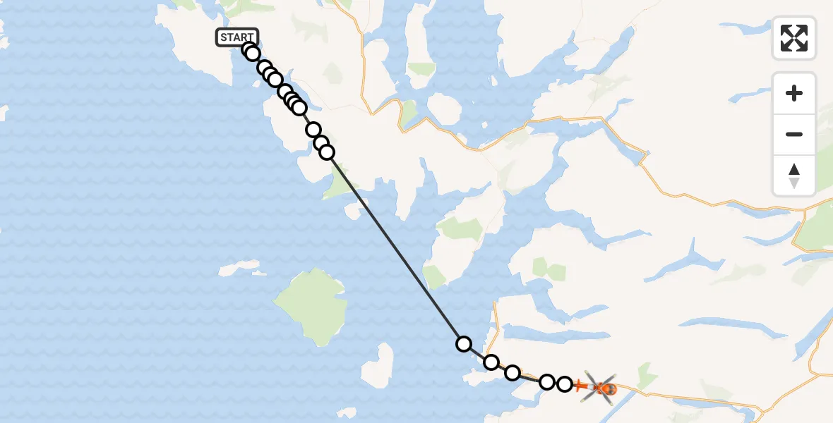 Flight route Coastguard Helicopter Roag - Ròdhag - Highland, 09 June 2026, 14:35