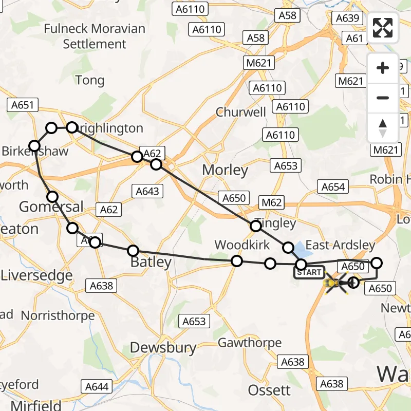 Police Helicopter to East Ardsley, Stoney Lane | 9 June 2026 19:12 ...