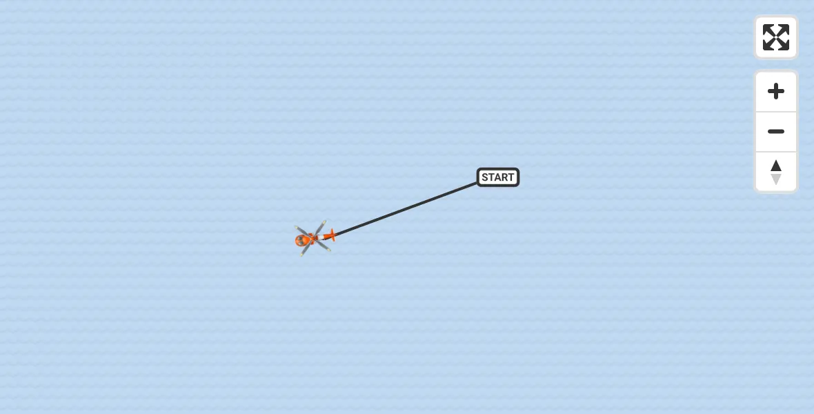 Flight route Coastguard Helicopter North Atlantic Ocean - North Atlantic Ocean, 09 June 2026, 18:47