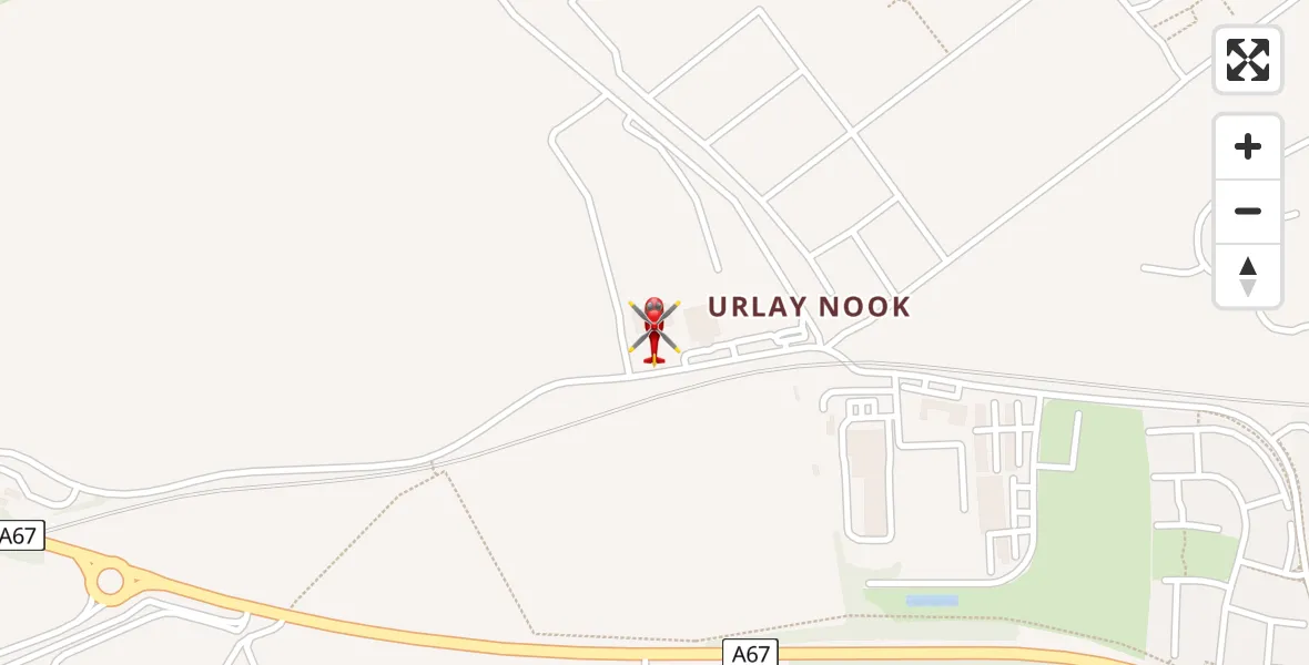Flight route Air Ambulance Helicopter Egglescliffe - Egglescliffe, 09 June 2026, 18:50