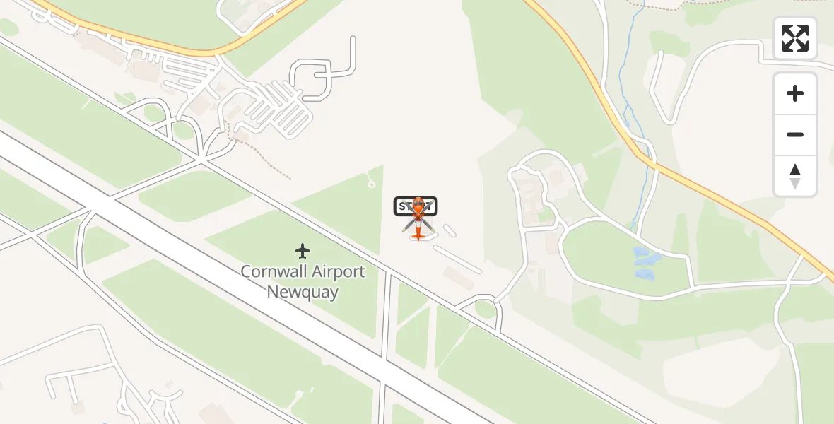Flight route Coastguard Helicopter Cornwall Airport Newquay - Cornwall Airport Newquay, 10 June 2026, 07:20