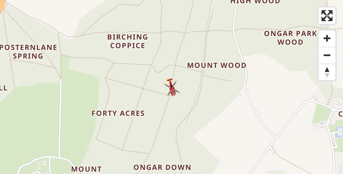 Flight route Air Ambulance Helicopter Woodhatch - Woodhatch, 10 June 2026, 12:47