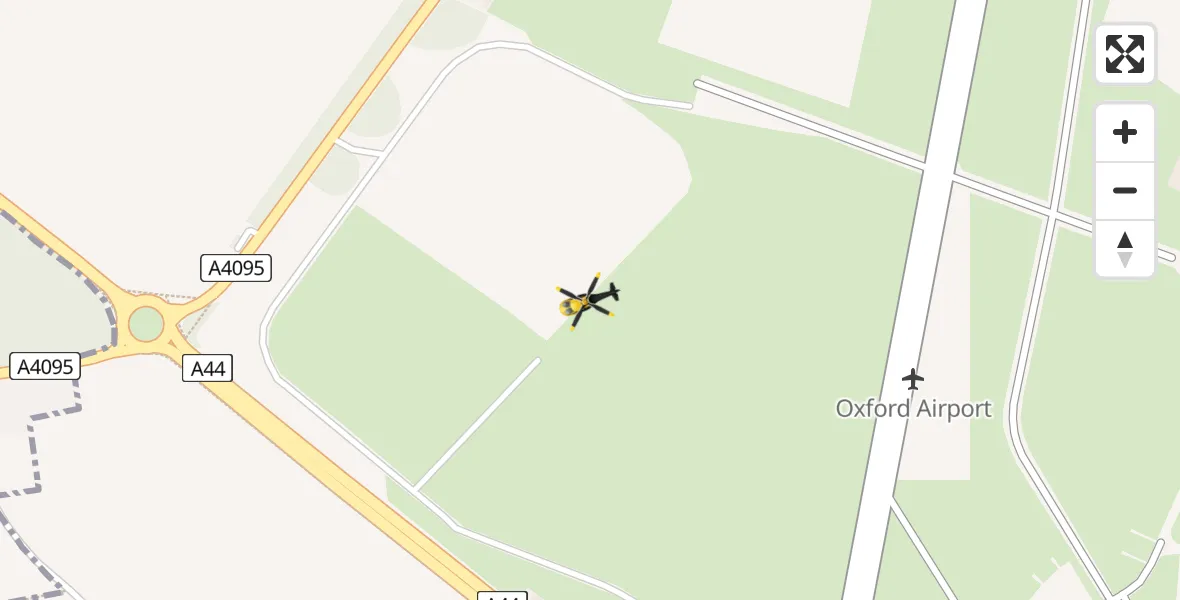 Flight route Police Helicopter London Oxford Airport - London Oxford Airport, 10 June 2026, 13:46