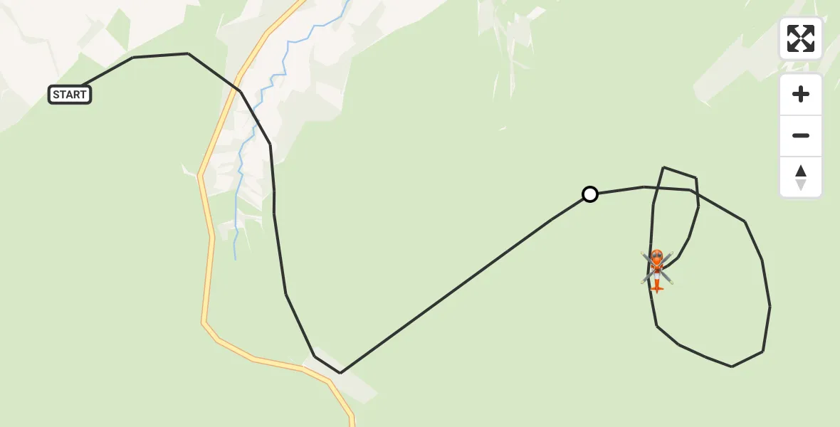 Flight route Coastguard Helicopter Glyn Tarell - Llanfrynach, 10 June 2026, 14:13