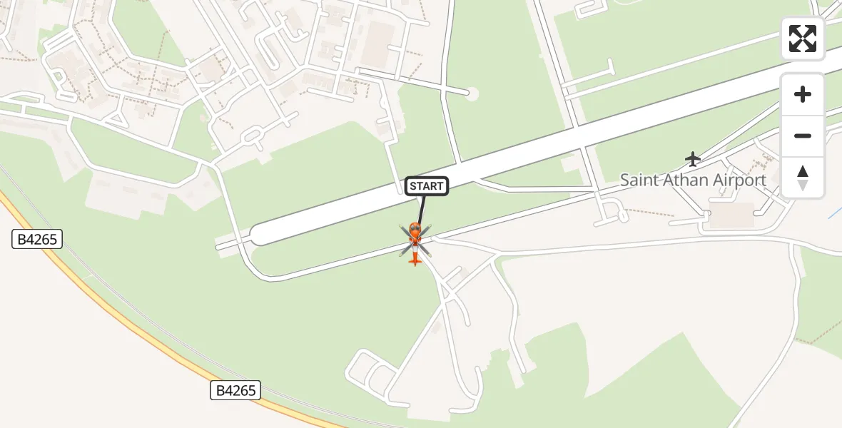 Flight route Coastguard Helicopter MOD St Athan - MOD St Athan, 10 June 2026, 15:23
