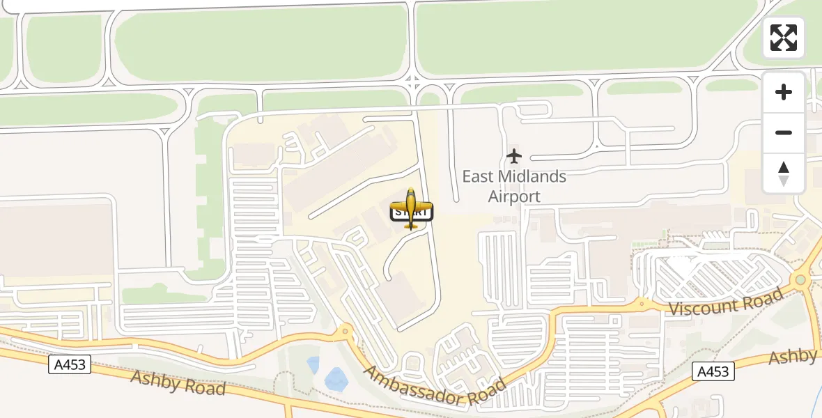 Flight route Police Aircraft East Midlands Airport - East Midlands Airport, 10 June 2026, 17:45