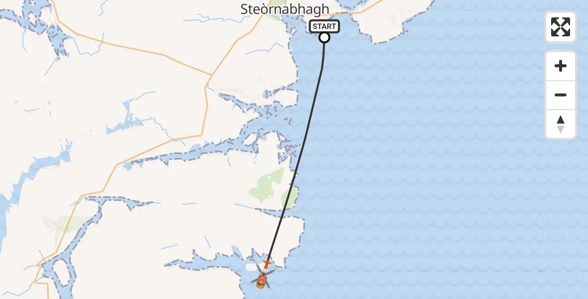 Flight route Coastguard Helicopter Tolm - Inner Seas, 10 June 2026, 19:07