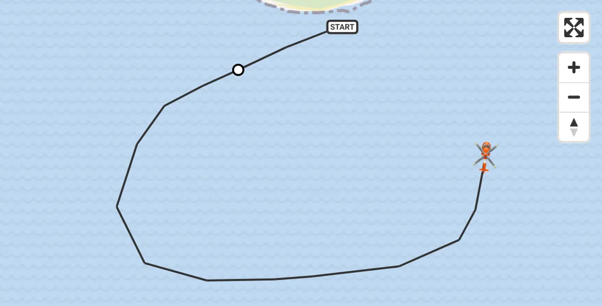 Flight route Coastguard Helicopter Niton - English Channel, 10 June 2026, 20:55
