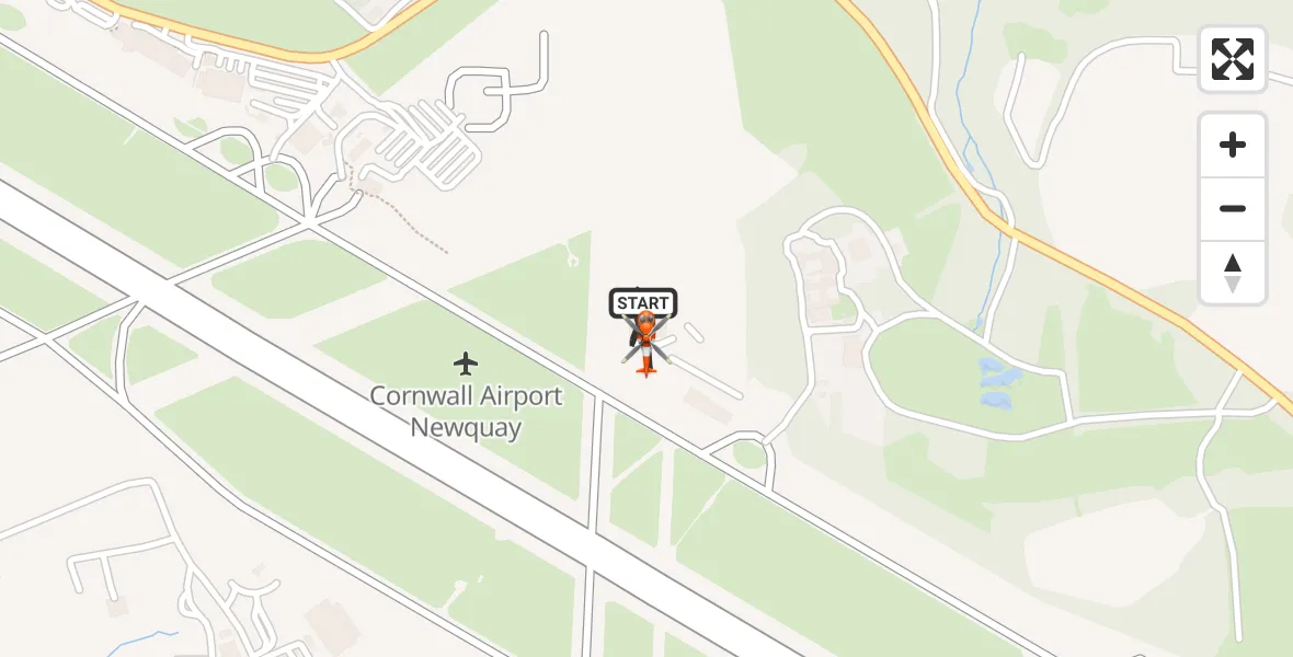 Flight route Coastguard Helicopter Cornwall Airport Newquay - Cornwall Airport Newquay, 11 June 2026, 09:38