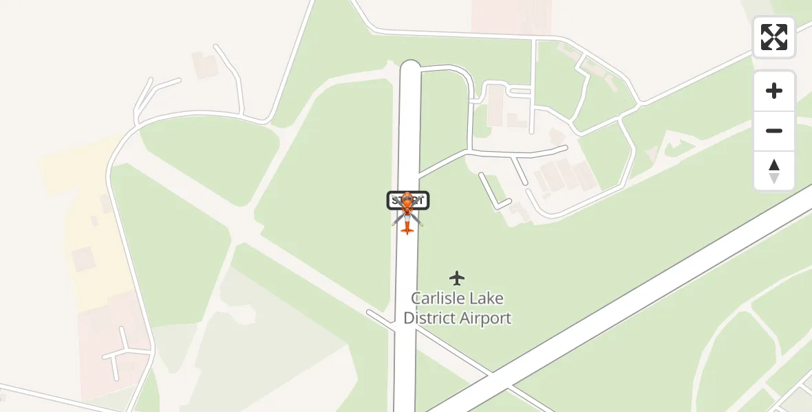 Flight route Coastguard Helicopter Carlisle Lake District Airport - Carlisle Lake District Airport, 11 June 2026, 12:14