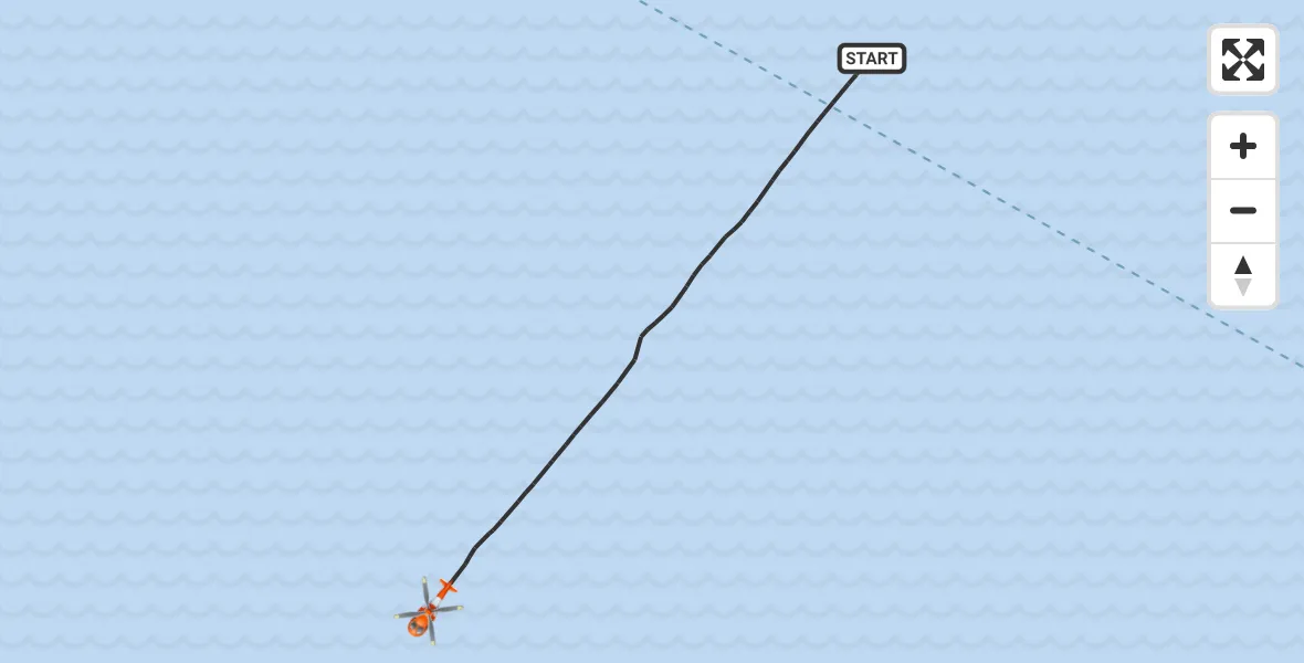 Flight route Coastguard Helicopter Inner Seas - Inner Seas, 12 June 2026, 10:11