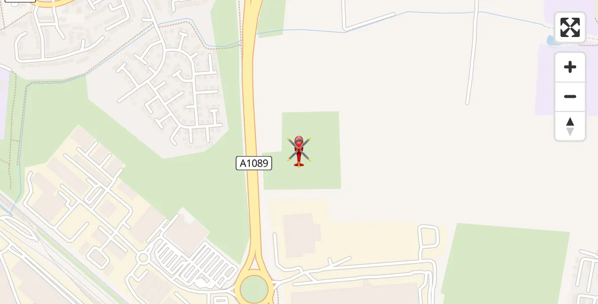 Flight route Air Ambulance Helicopter Tilbury - Tilbury, 12 June 2026, 12:04