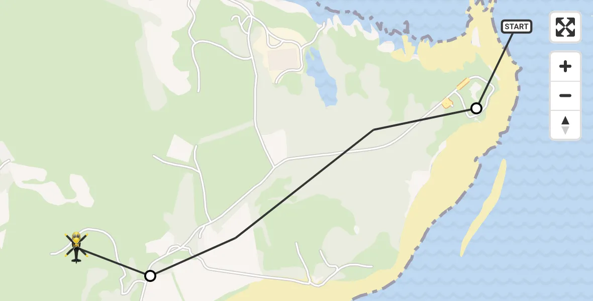 Flight route Police Helicopter Llangoed - Llangoed, 12 June 2026, 21:33