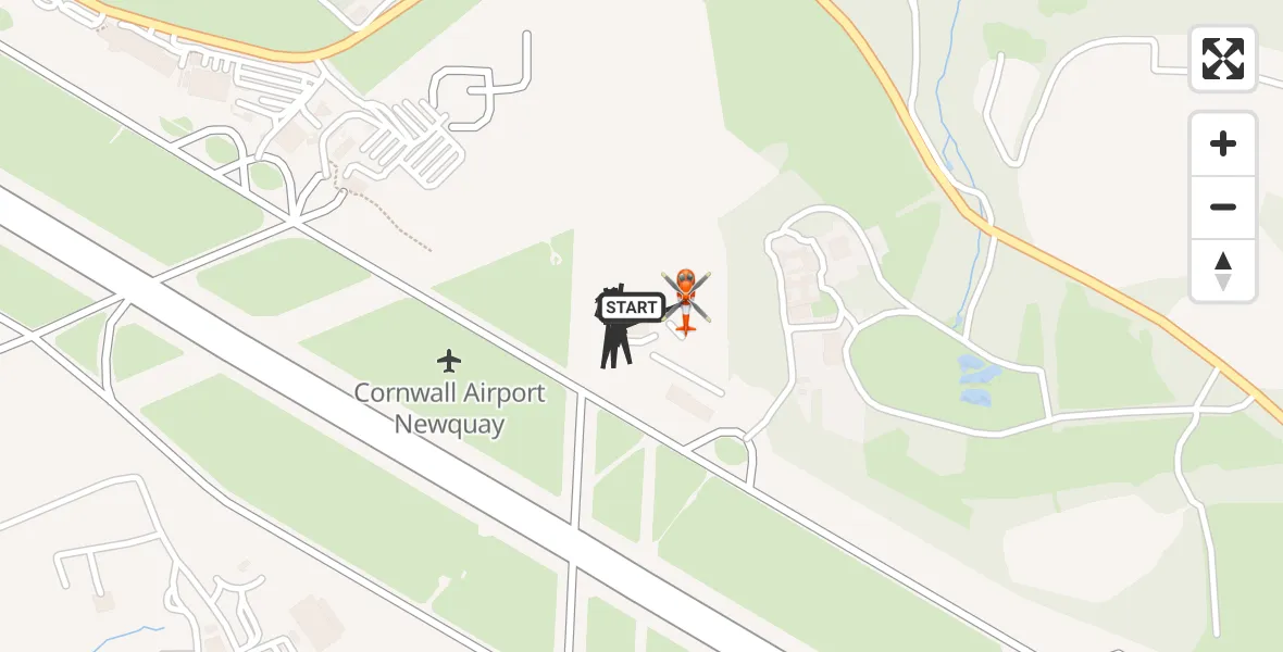 Flight route Coastguard Helicopter Cornwall Airport Newquay - Cornwall Airport Newquay, 13 June 2026, 06:09