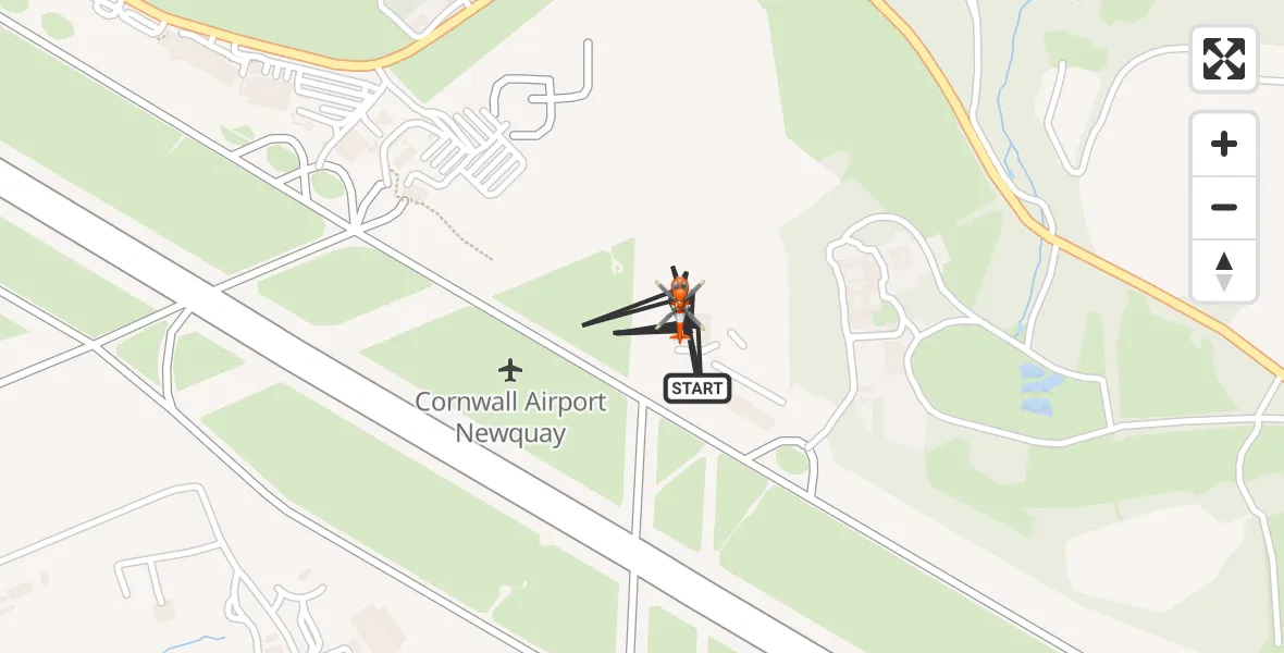 Flight route Coastguard Helicopter Cornwall Airport Newquay - Cornwall Airport Newquay, 13 June 2026, 07:07