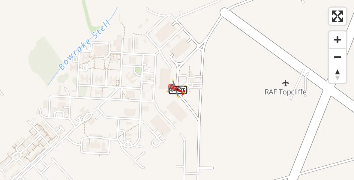 Flight route Air Ambulance Helicopter RAF Topcliffe - RAF Topcliffe, 13 June 2026, 13:22