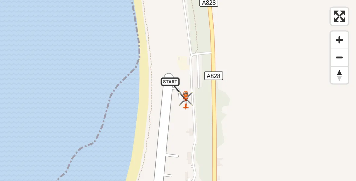 Flight route Coastguard Helicopter Oban Airport - Oban Airport, 13 June 2026, 13:27