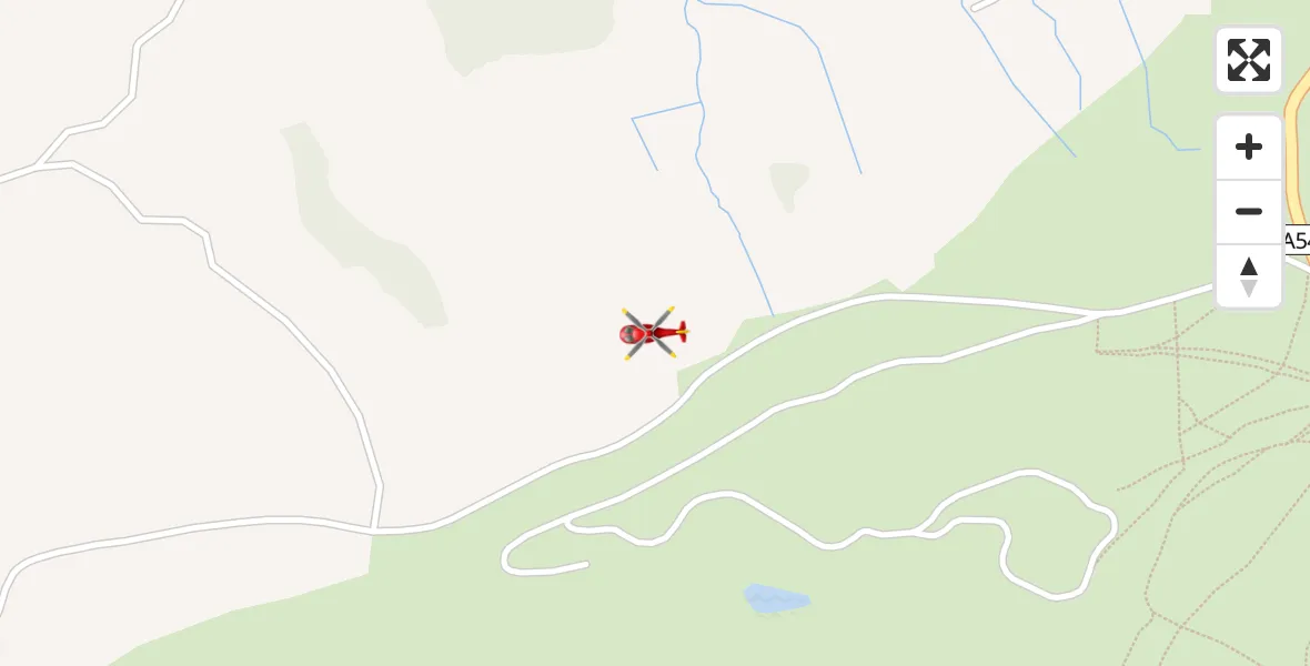 Flight route Air Ambulance Helicopter Llandegla - Llandegla, 13 June 2026, 16:48