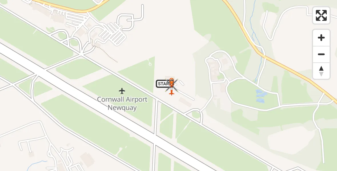 Flight route Coastguard Helicopter Cornwall Airport Newquay - Cornwall Airport Newquay, 14 June 2026, 06:52
