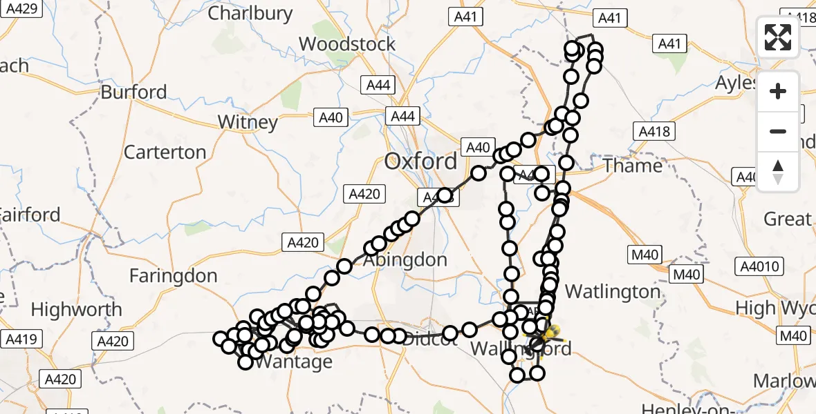 Flight route Police Helicopter Benson - Benson, 14 June 2026, 13:58
