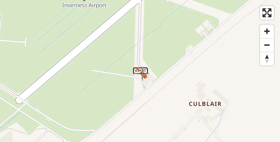 Flight route Coastguard Helicopter Inverness Airport - Inverness Airport, 14 June 2026, 14:05