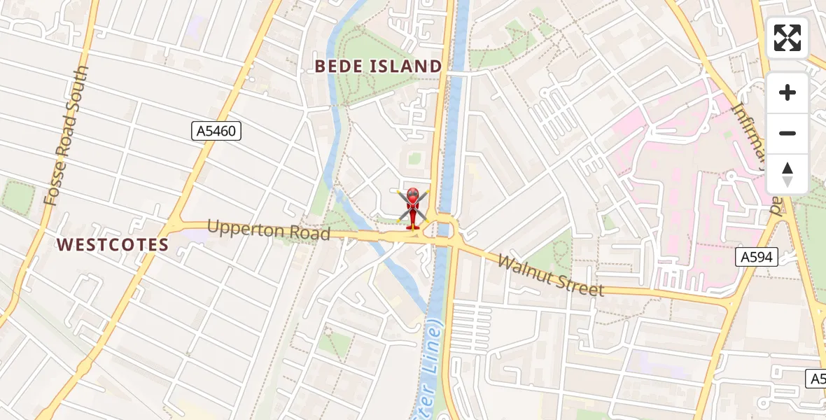 Flight route Air Ambulance Helicopter Bede Island - Bede Island, 14 June 2026, 18:16