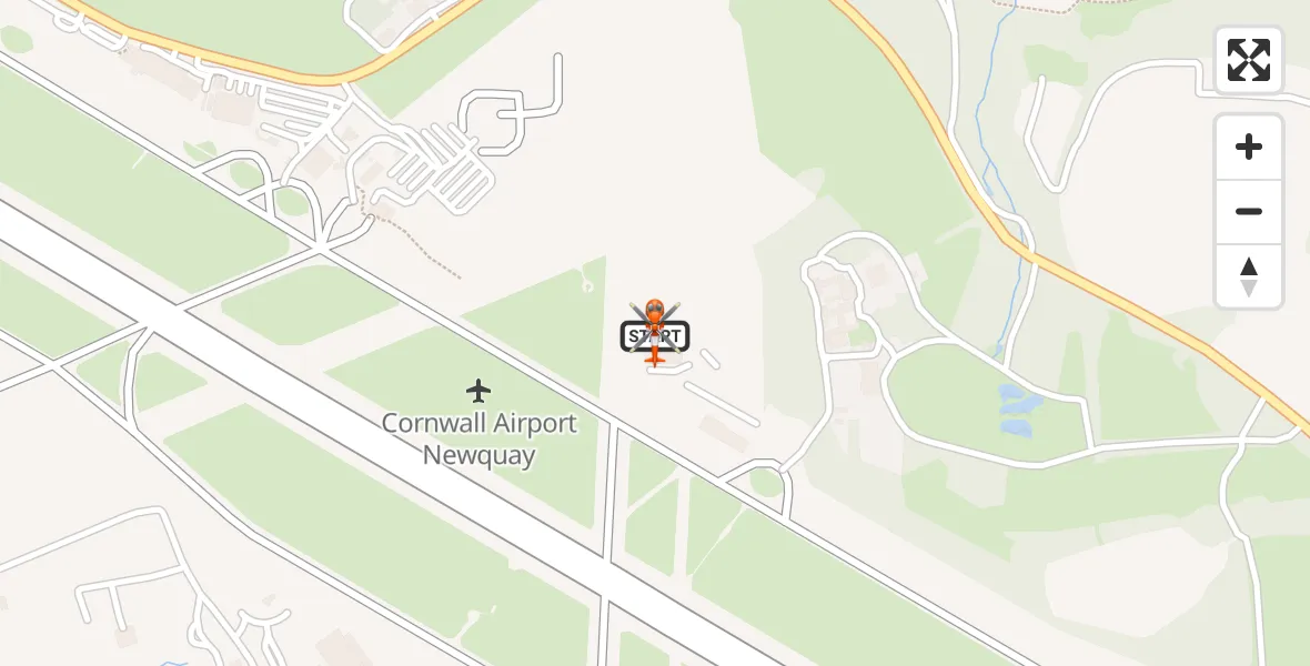 Flight route Coastguard Helicopter Cornwall Airport Newquay - Cornwall Airport Newquay, 15 June 2026, 07:05