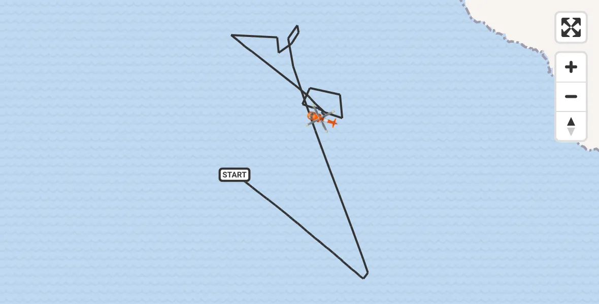 Flight route Coastguard Helicopter Irish Sea - Irish Sea, 15 June 2026, 09:13