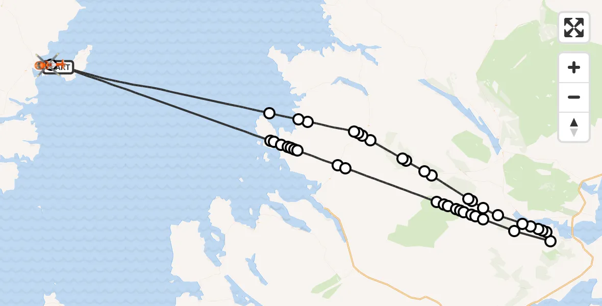 Flight route Coastguard Helicopter Inner Seas - Mealabost, 15 June 2026, 10:40