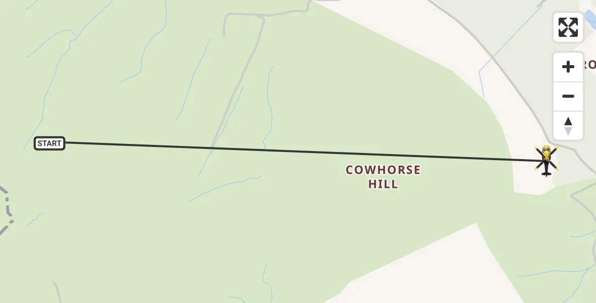 Flight route Police Helicopter Stanhope - Stanhope, 15 June 2026, 12:38