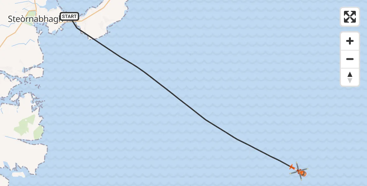 Flight route Coastguard Helicopter Inner Seas - Inner Seas, 15 June 2026, 14:03