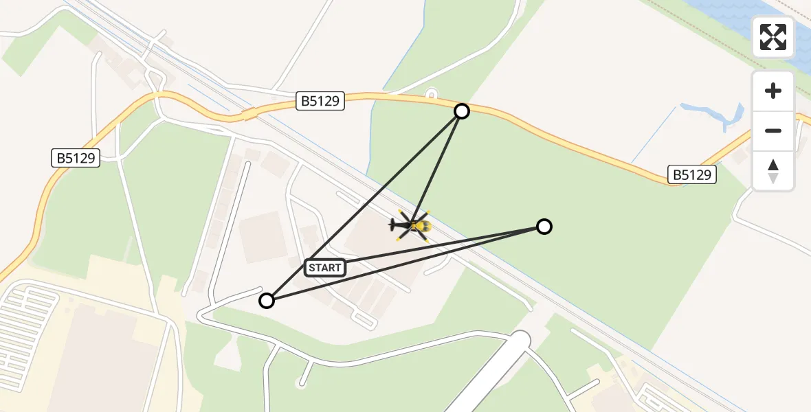 Flight route Police Helicopter Hawarden Airport - Hawarden Airport, 15 June 2026, 21:30