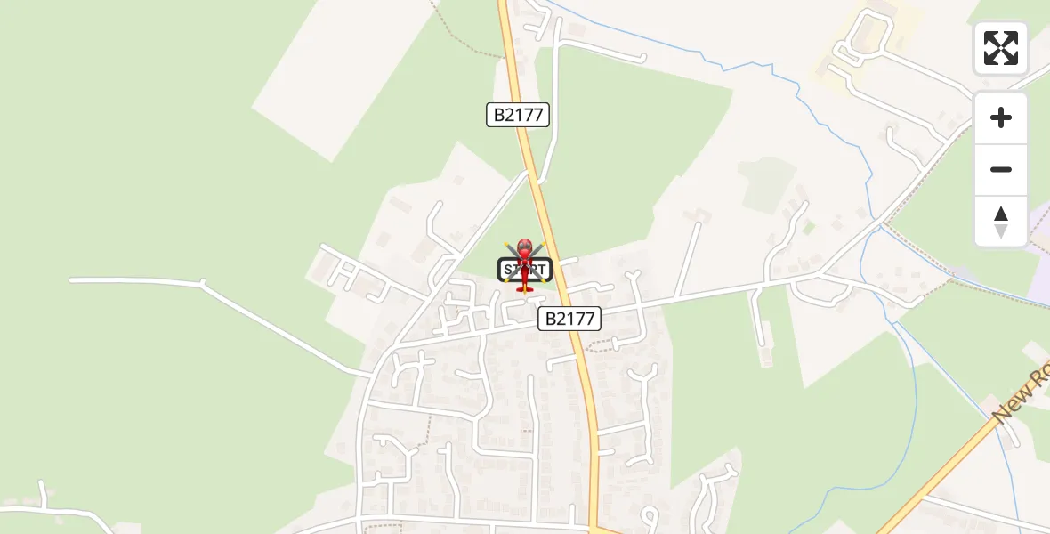 Flight route Air Ambulance Helicopter Waltham Chase - Waltham Chase, 16 June 2026, 12:57