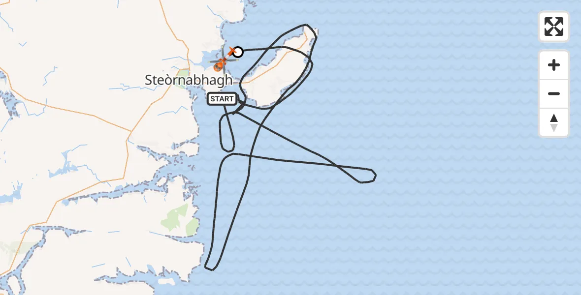 Flight route Coastguard Helicopter Inner Seas - Àird Thunga, 16 June 2026, 13:41