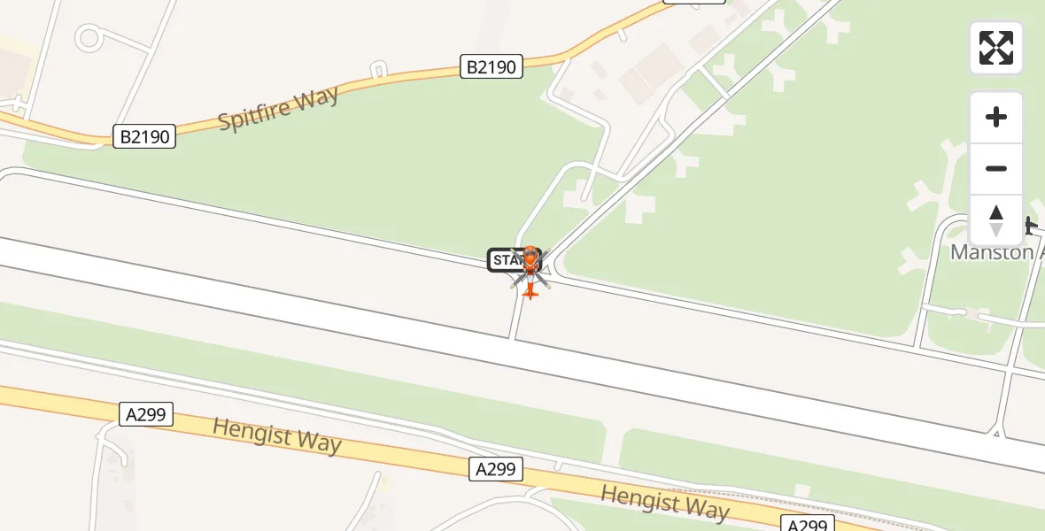 Flight route Coastguard Helicopter Manston Airport - Manston Airport, 16 June 2026, 15:27