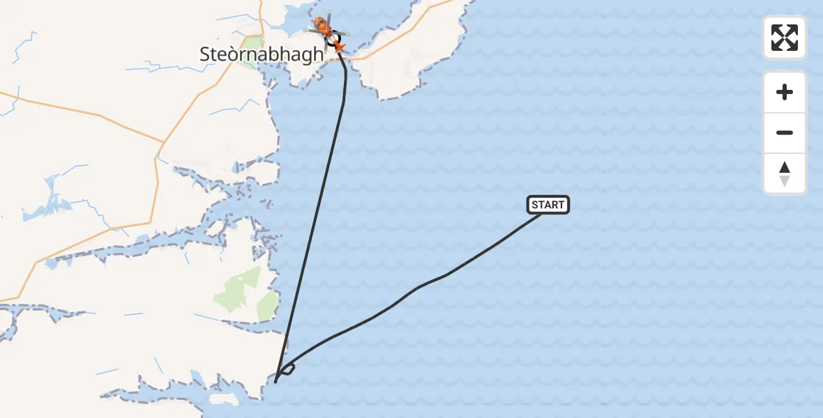 Flight route Coastguard Helicopter Inner Seas - Mealabost, 17 June 2026, 15:04