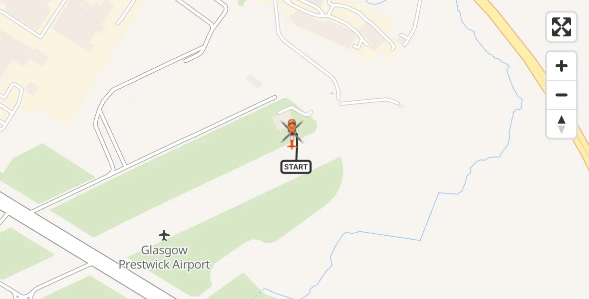 Flight route Coastguard Helicopter Glasgow Prestwick Airport - Glasgow Prestwick Airport, 17 June 2026, 15:33