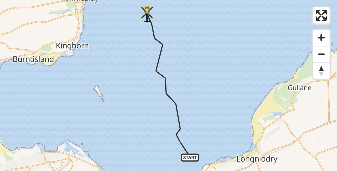Flight route Police Helicopter North Sea - North Sea, 17 June 2026, 18:47