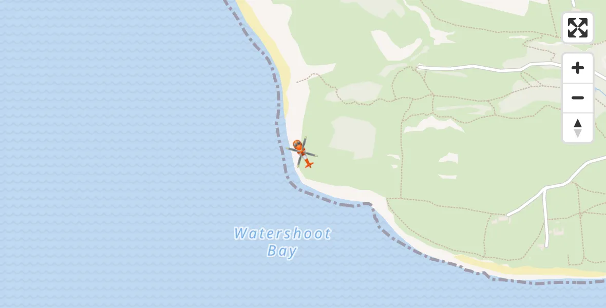 Flight route Coastguard Helicopter Niton and Whitwell - Niton and Whitwell, 17 June 2026, 21:02