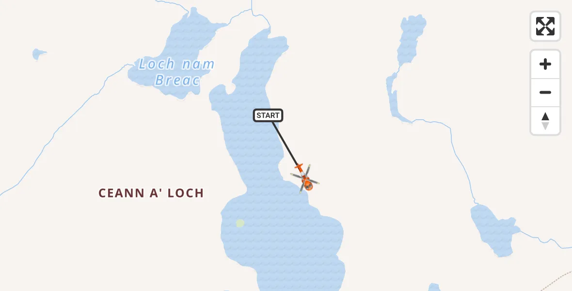 Flight route Coastguard Helicopter Inner Seas - Inner Seas, 17 June 2026, 23:13