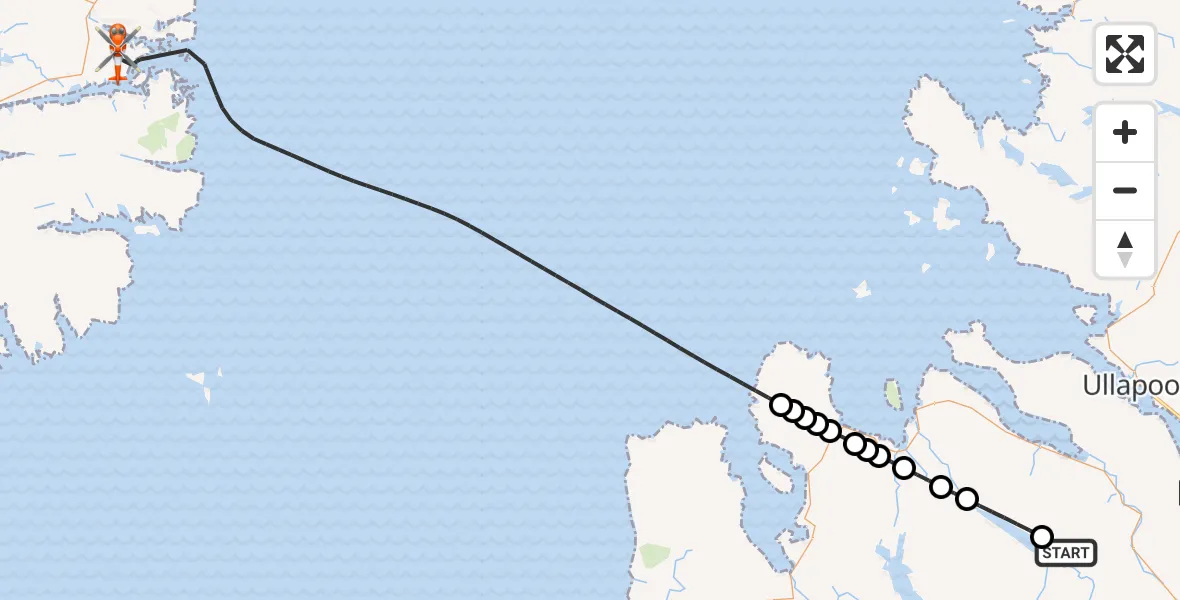 Flight route Coastguard Helicopter Shenavall - Inner Seas, 18 June 2026, 08:44