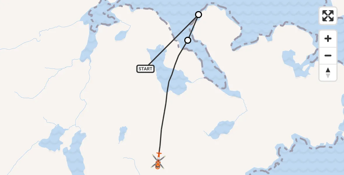 Flight route Coastguard Helicopter Inner Seas - Inner Seas, 18 June 2026, 10:02