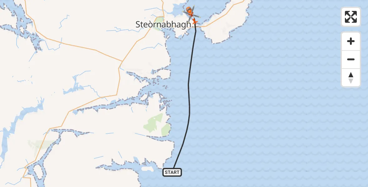 Flight route Coastguard Helicopter Inner Seas - Mealabost, 18 June 2026, 10:13
