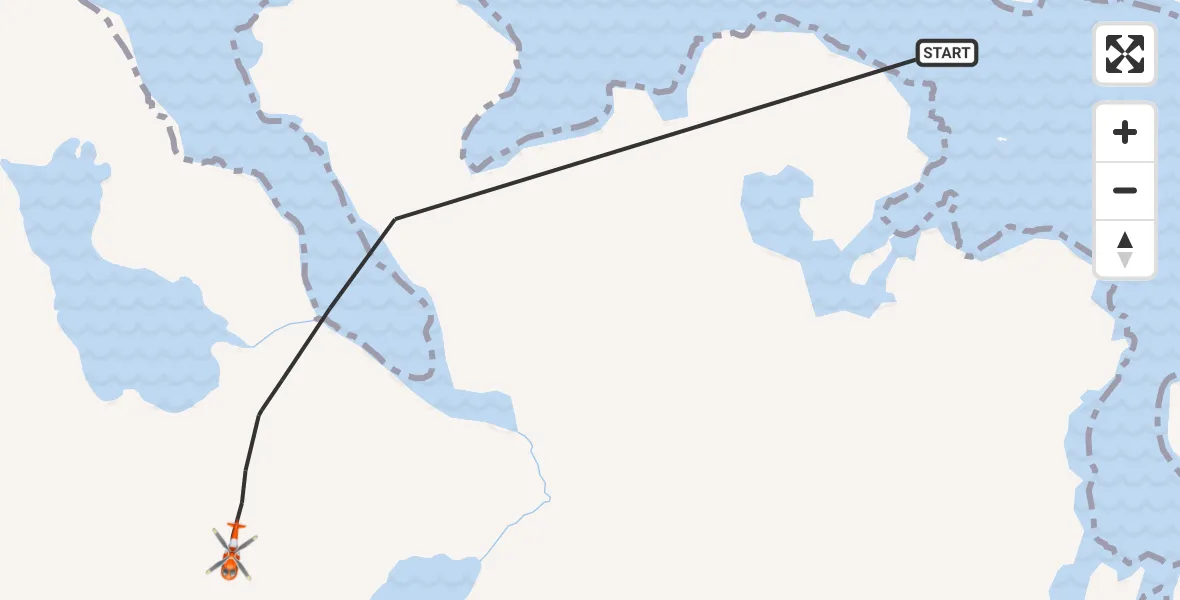 Flight route Coastguard Helicopter Inner Seas - Inner Seas, 18 June 2026, 10:14