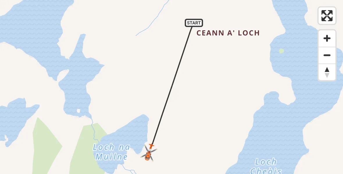 Flight route Coastguard Helicopter Inner Seas - Inner Seas, 18 June 2026, 10:29
