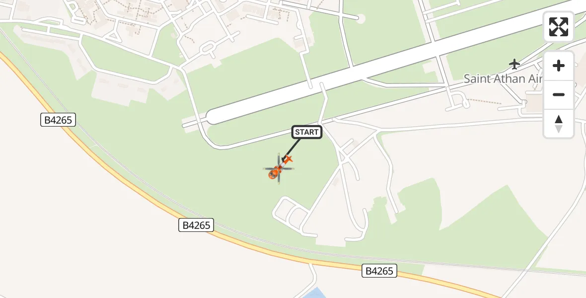 Flight route Coastguard Helicopter MOD St Athan - MOD St Athan, 18 June 2026, 13:23