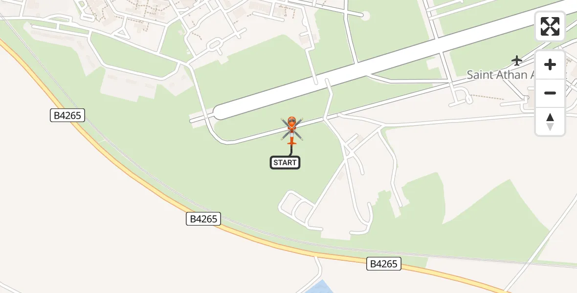 Flight route Coastguard Helicopter MOD St Athan - MOD St Athan, 18 June 2026, 13:30